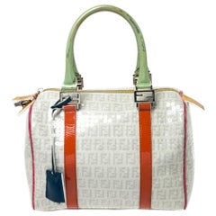 Fendi Multicolor Zucchino Coated Canvas/Sequins and Patent Leather Small Forever