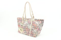 Fendi Multicolor Zucchino Floral Print Canvas Superstar Shopping Tote 39f37s