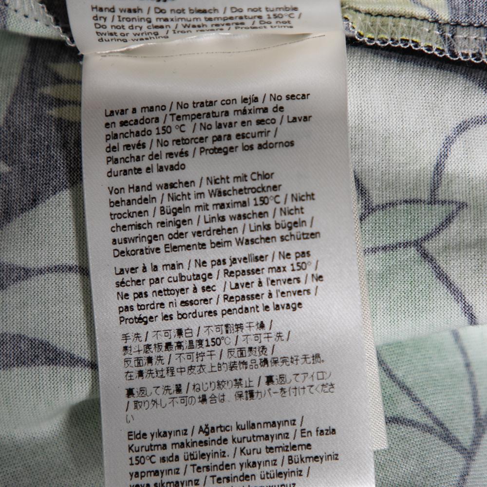 Fendi Multicolored Floral Printed Cotton FF Motif Detailed T-Shirt M For Sale 4
