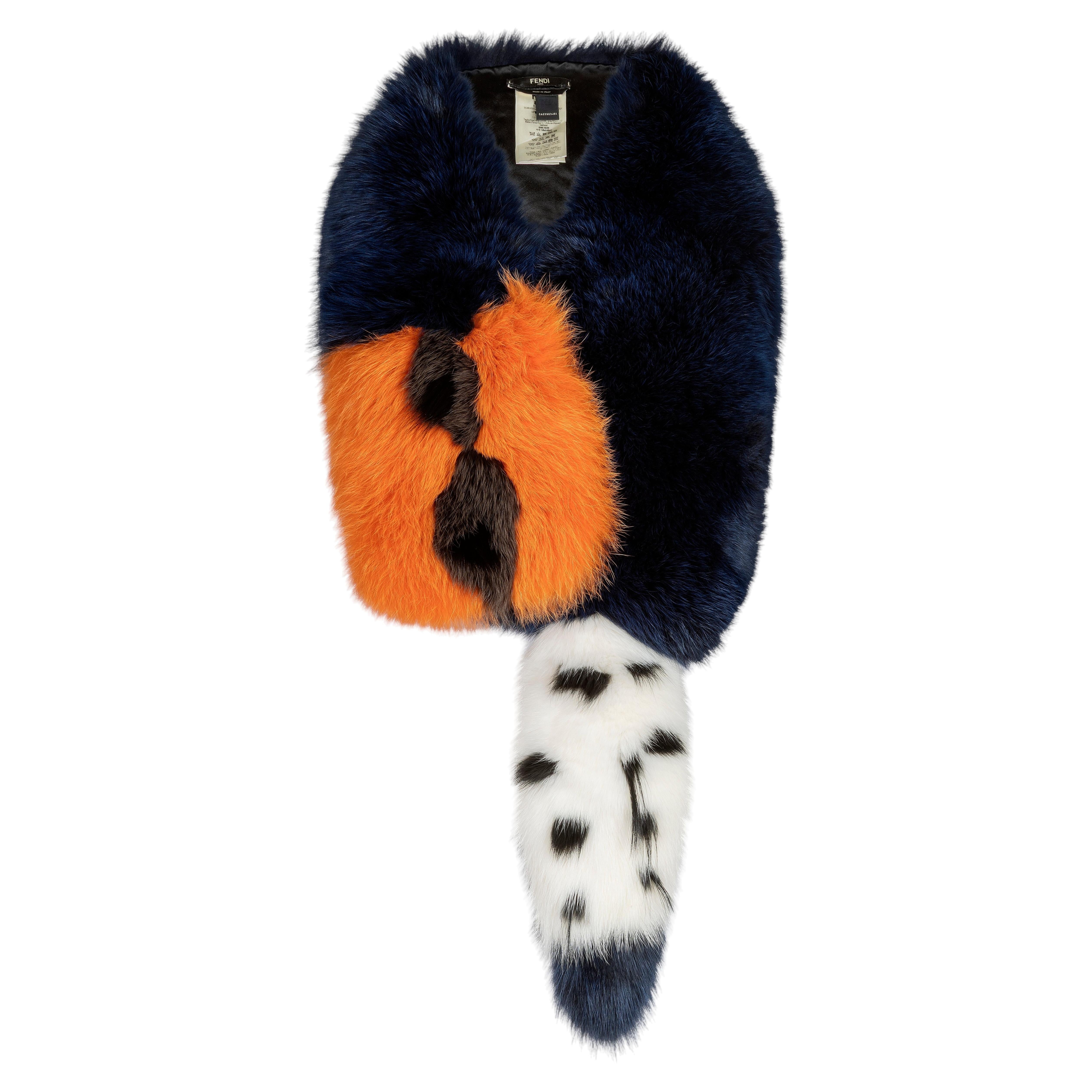 Fendi Bufanda de piel multicolor en venta