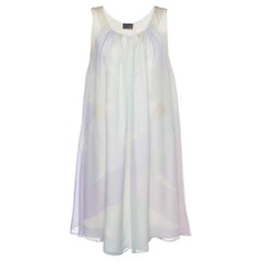 Fendi Multicolour Pastel Silk Chiffon Shift Dress L