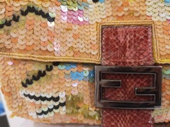 Fendi multicoloured sequins baguette shoulder bag