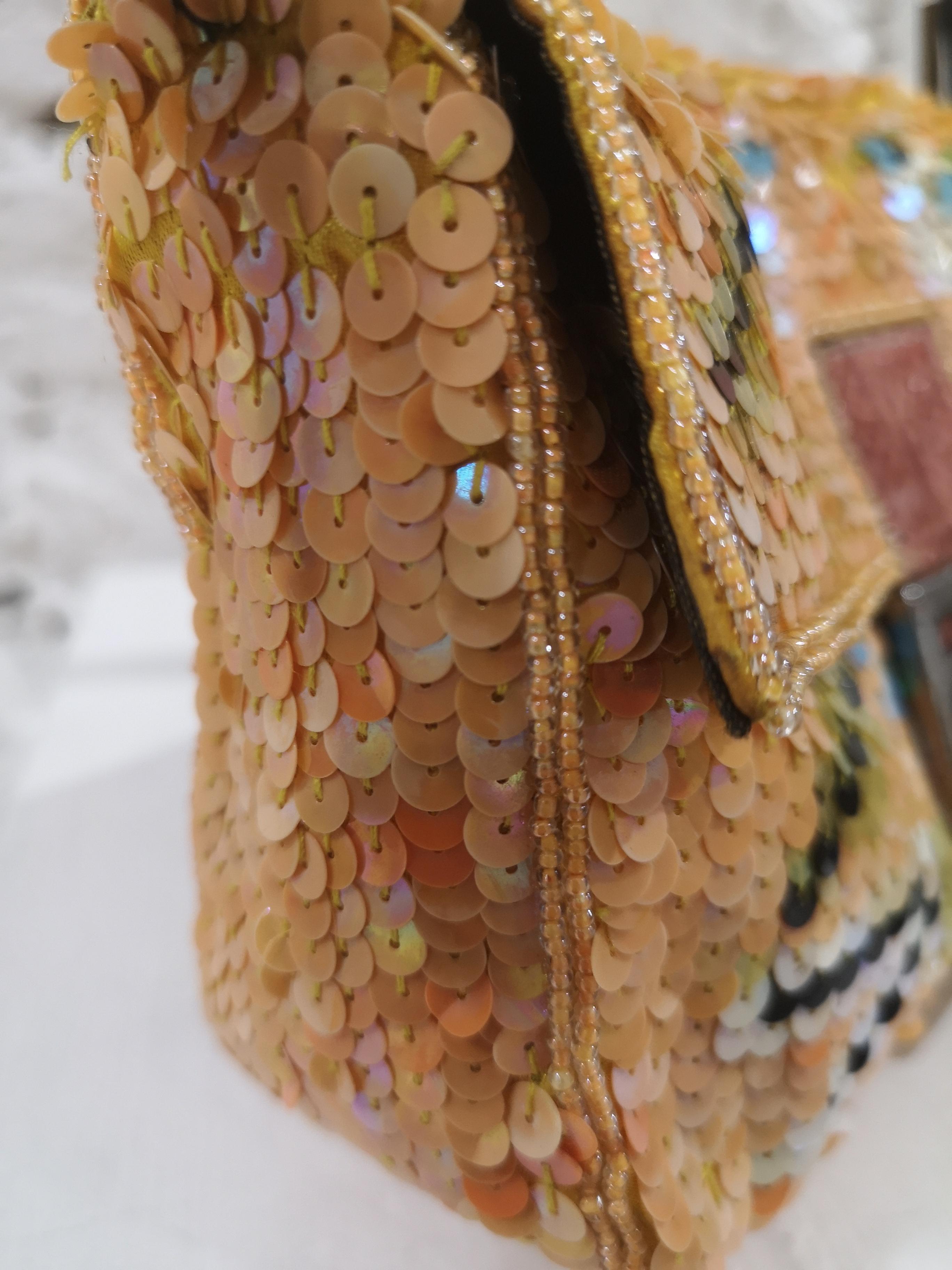 Fendi multicoloured sequins baguette shoulder bag In Fair Condition In Capri, IT