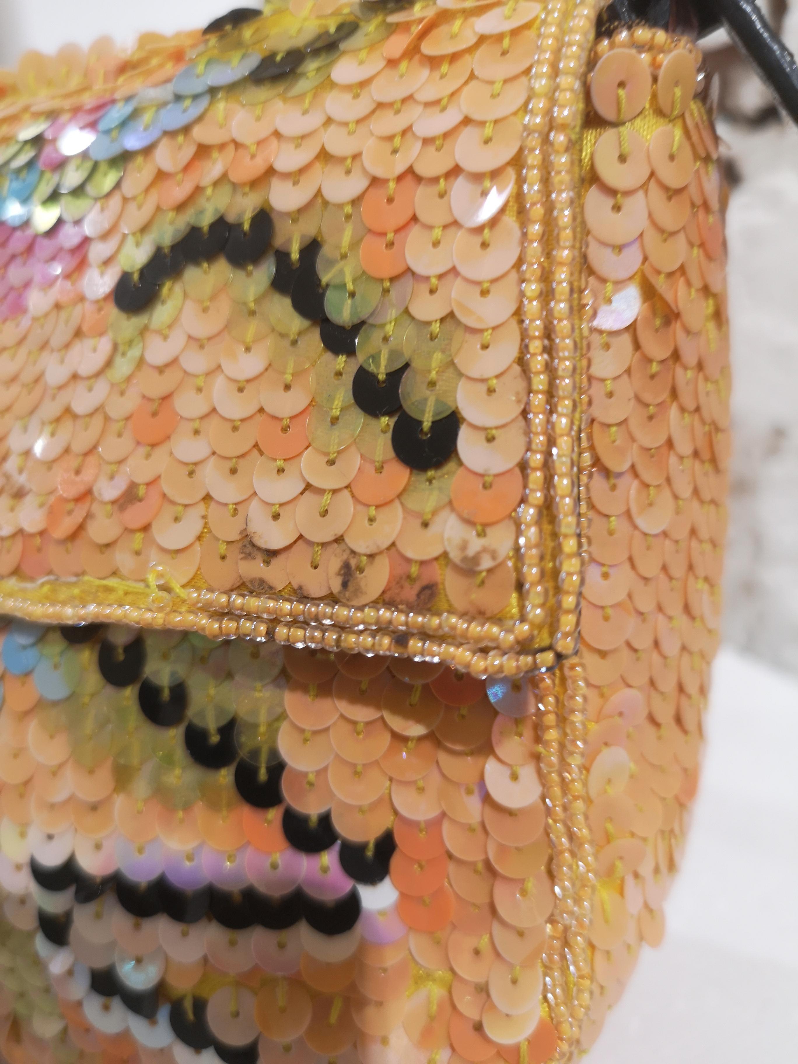 Women's Fendi multicoloured sequins baguette shoulder bag