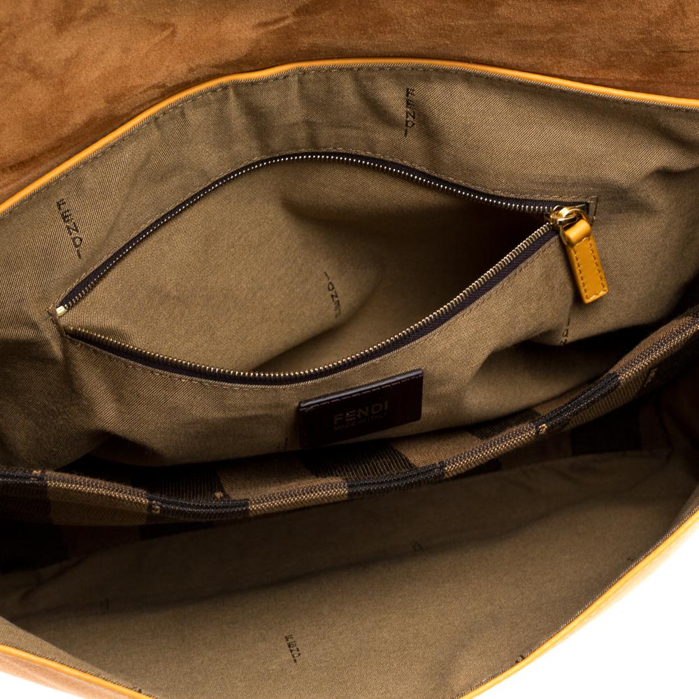 Fendi Murstard Leather Large Claudia Shoulder Bag 3