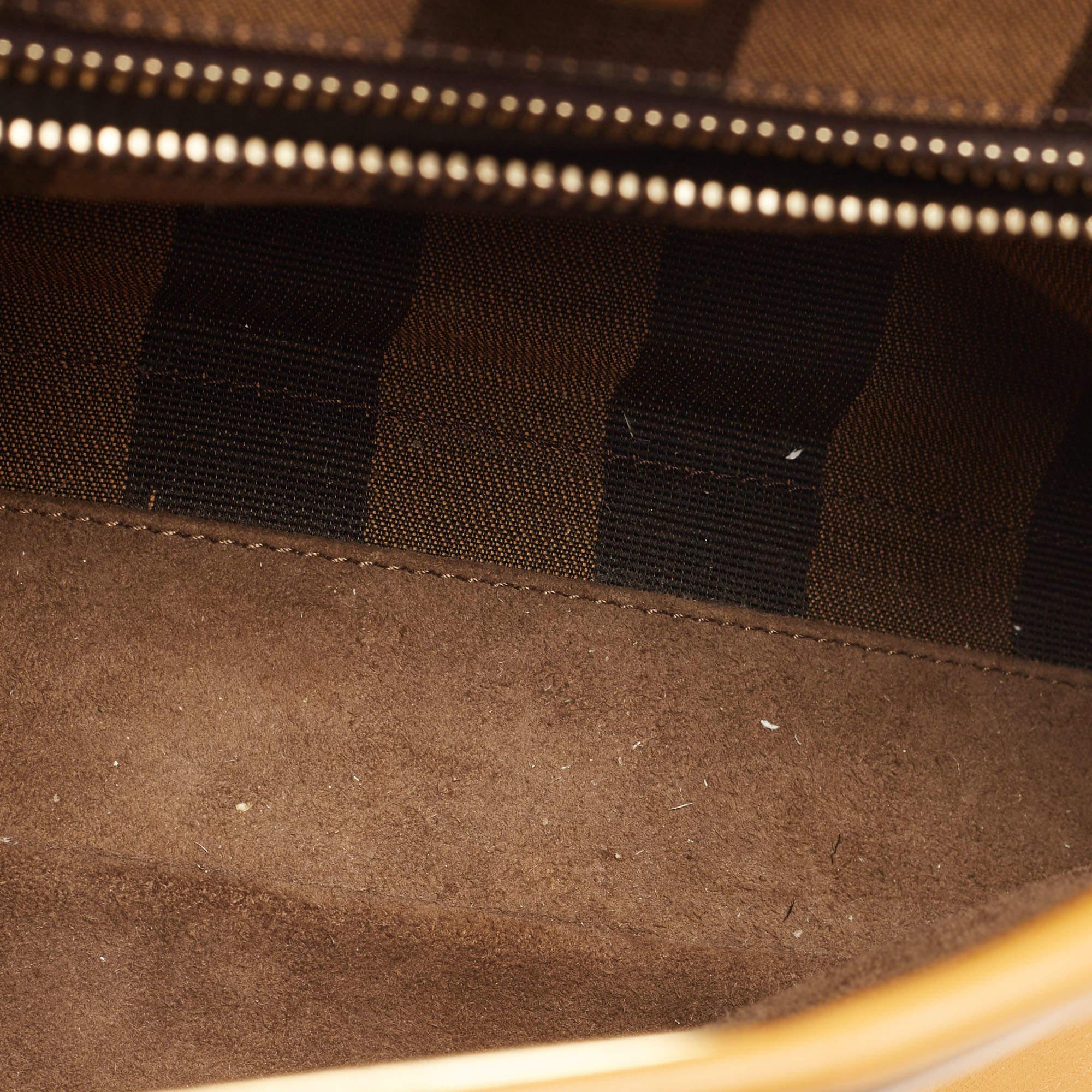 Fendi Mustard Leather Medium Peekaboo Top Handle Bag 9