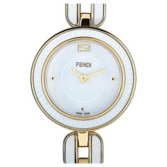 Used Fendi My Way Gold-Tone White Ceramic Quartz Watch F359424004