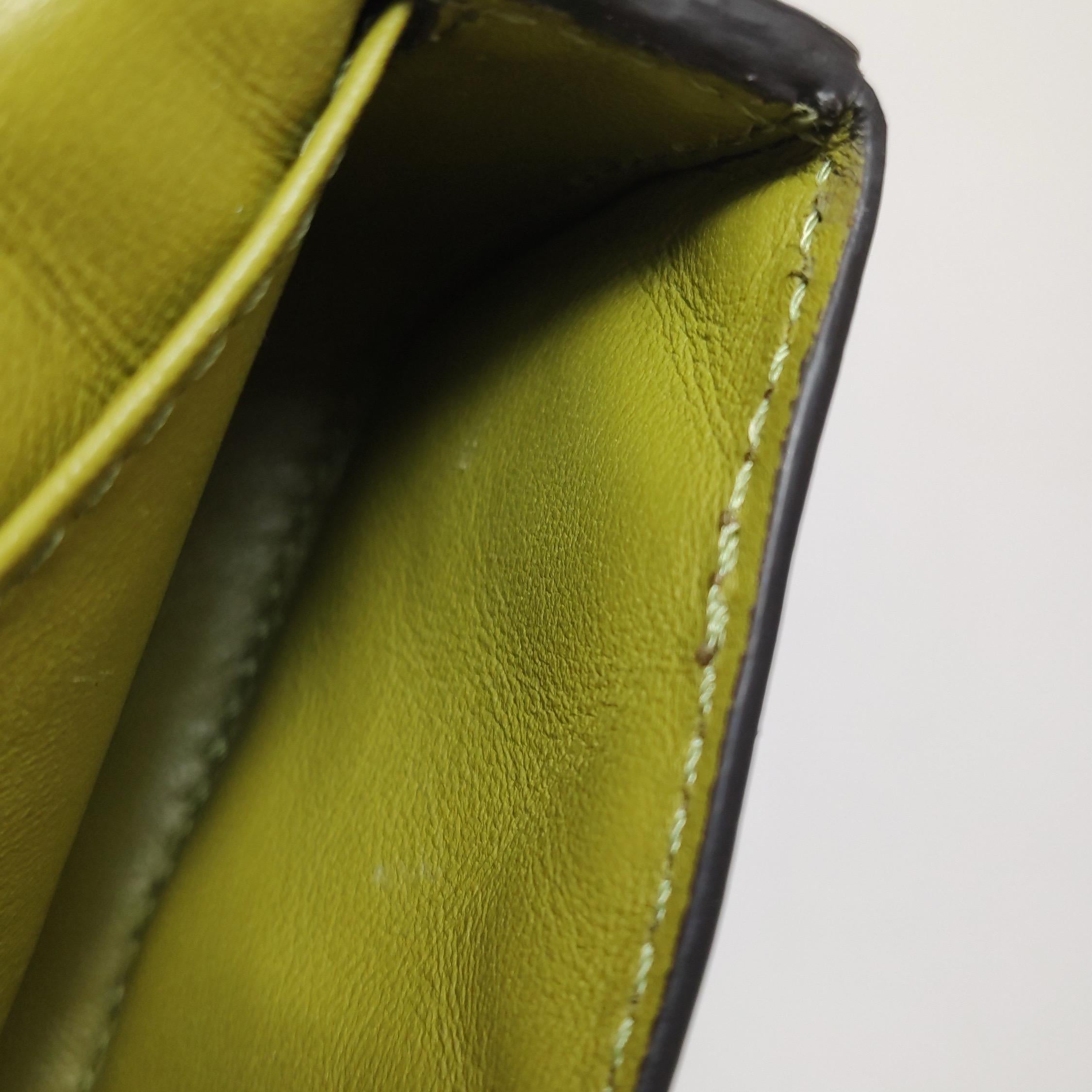 Fendi Nano Baguette Charm Khaki Green Lambskin Leather Gold Hardware For Sale 6