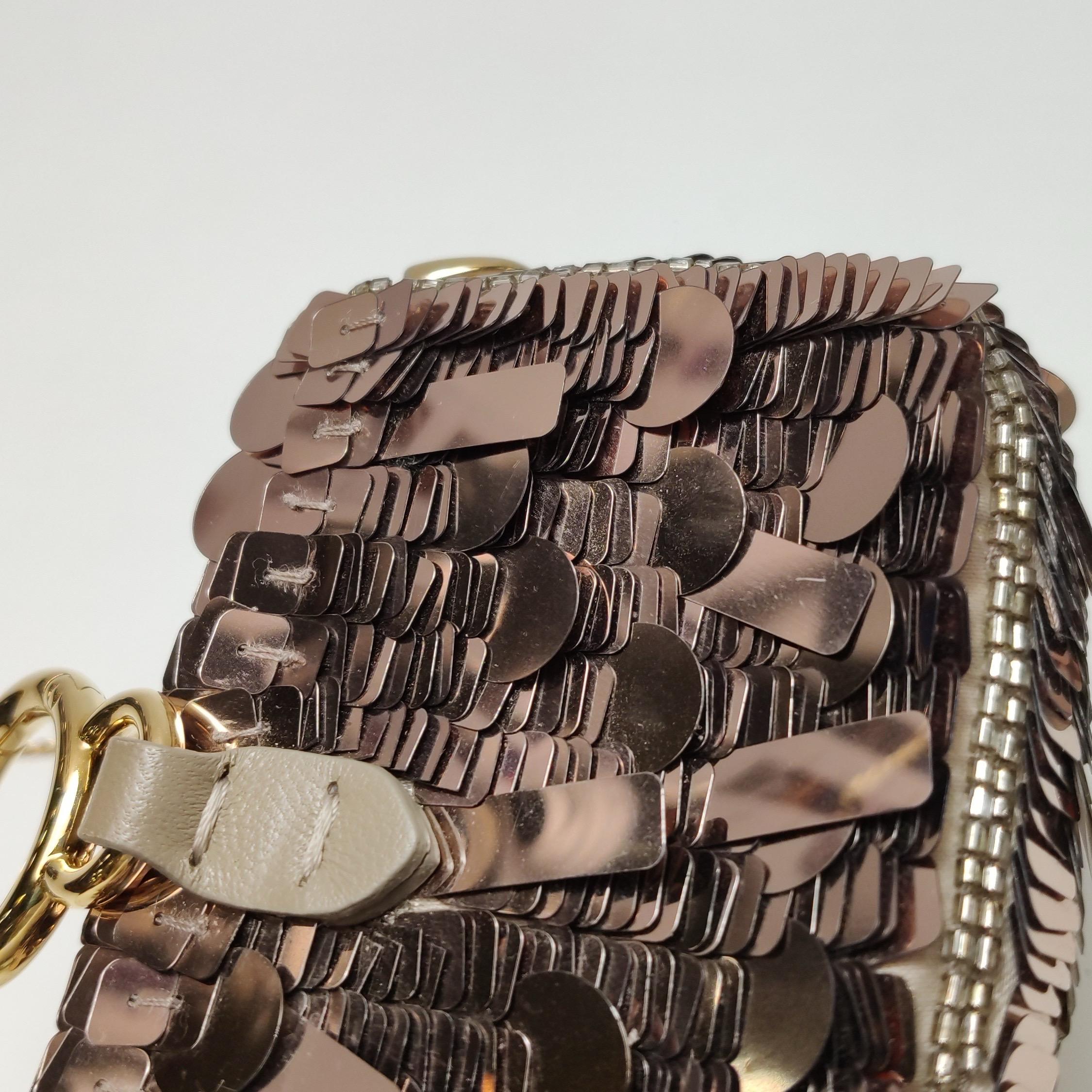 Fendi Nano Baguette Charm Pink Sequins with Chain For Sale 10