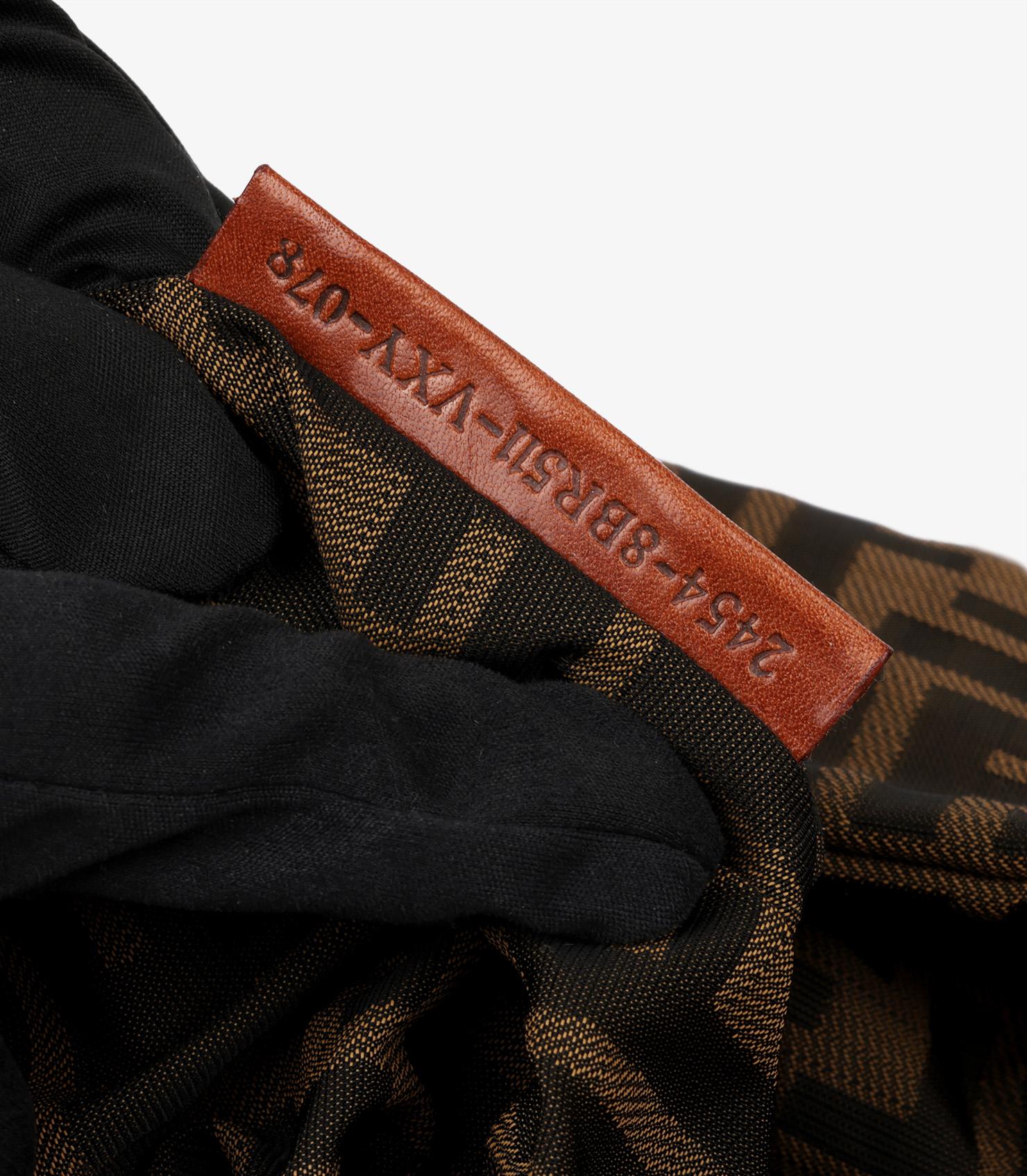 Fendi Piel de pitón natural ombre, Piel de becerro marrón tejida y Ba 6