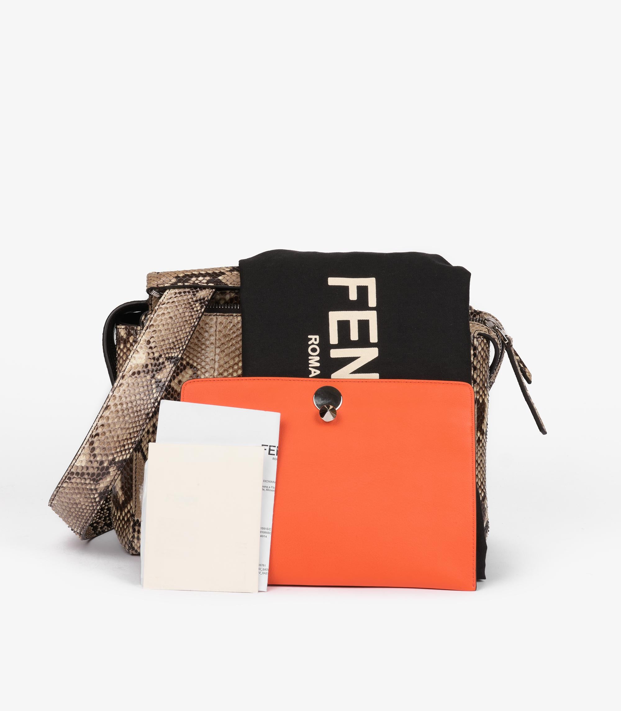Fendi in pelle di pitone naturale Dotcom in vendita 6