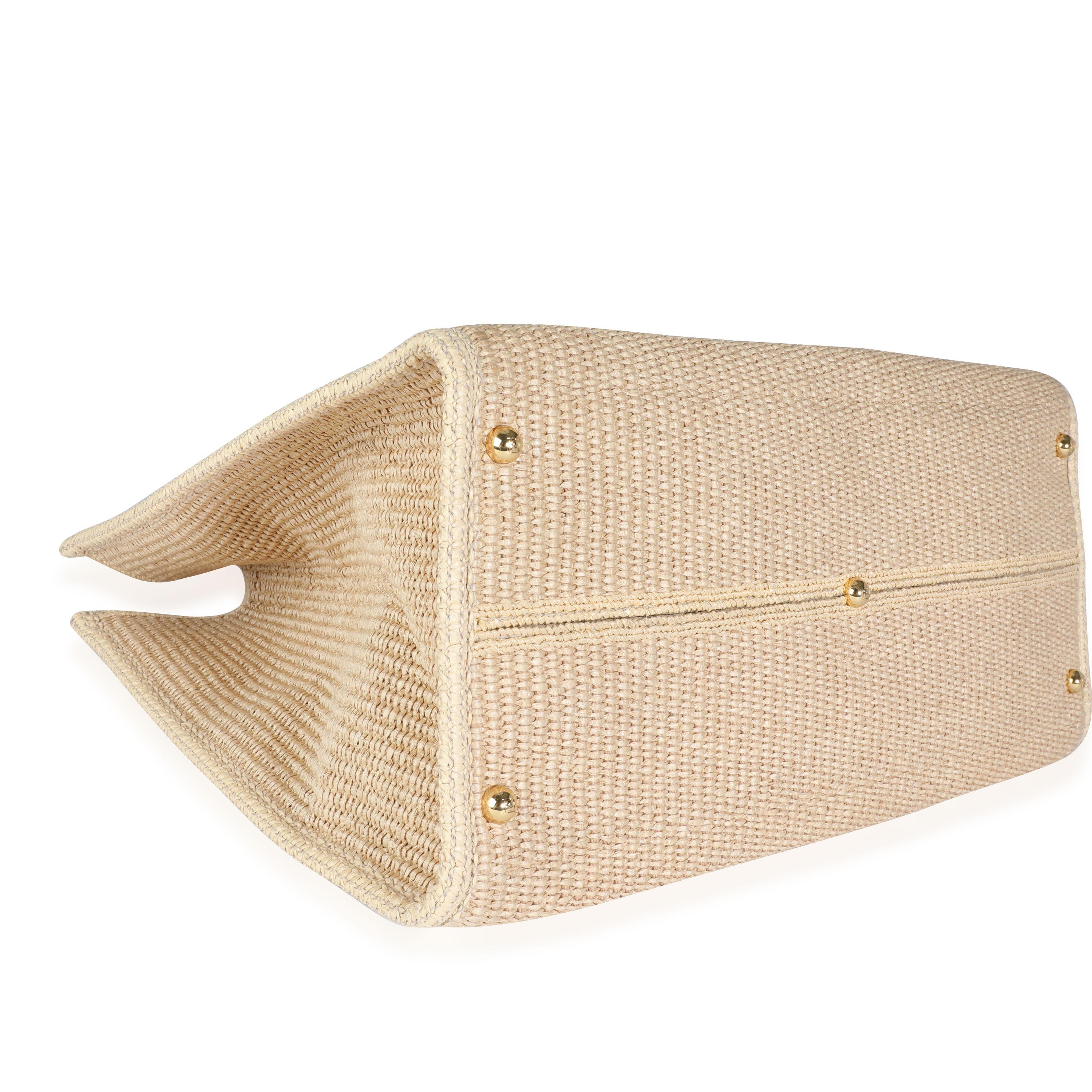 fendi sunshine straw tote