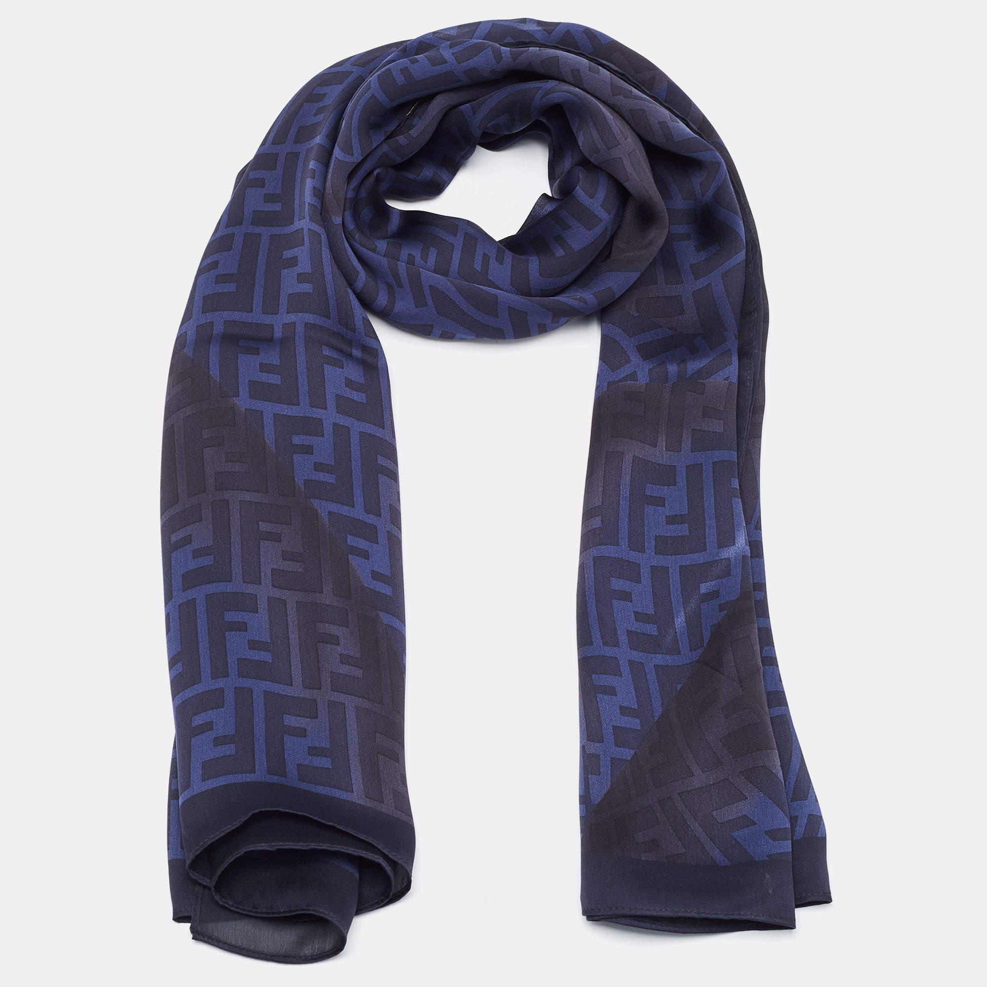 Whether it is over an evening outfit or chic casuals, Fendi ensures an extra element of style with this gorgeous scarf. Made of silk, the creation's appeal is brought out with Zucca prints all over.

