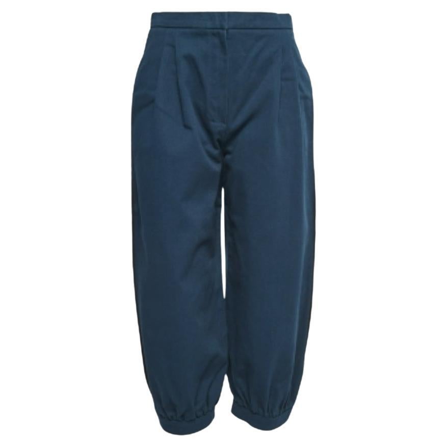 Fendi Marineblaue Hose mit Ballonbein aus Baumwolle M