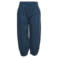 Fendi Marineblaue Hose mit Ballonbein aus Baumwolle M