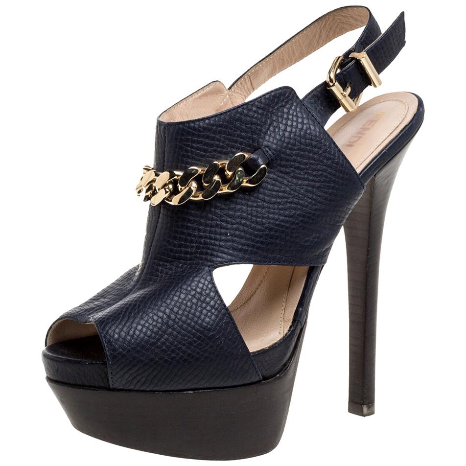 navy blue slingback heels