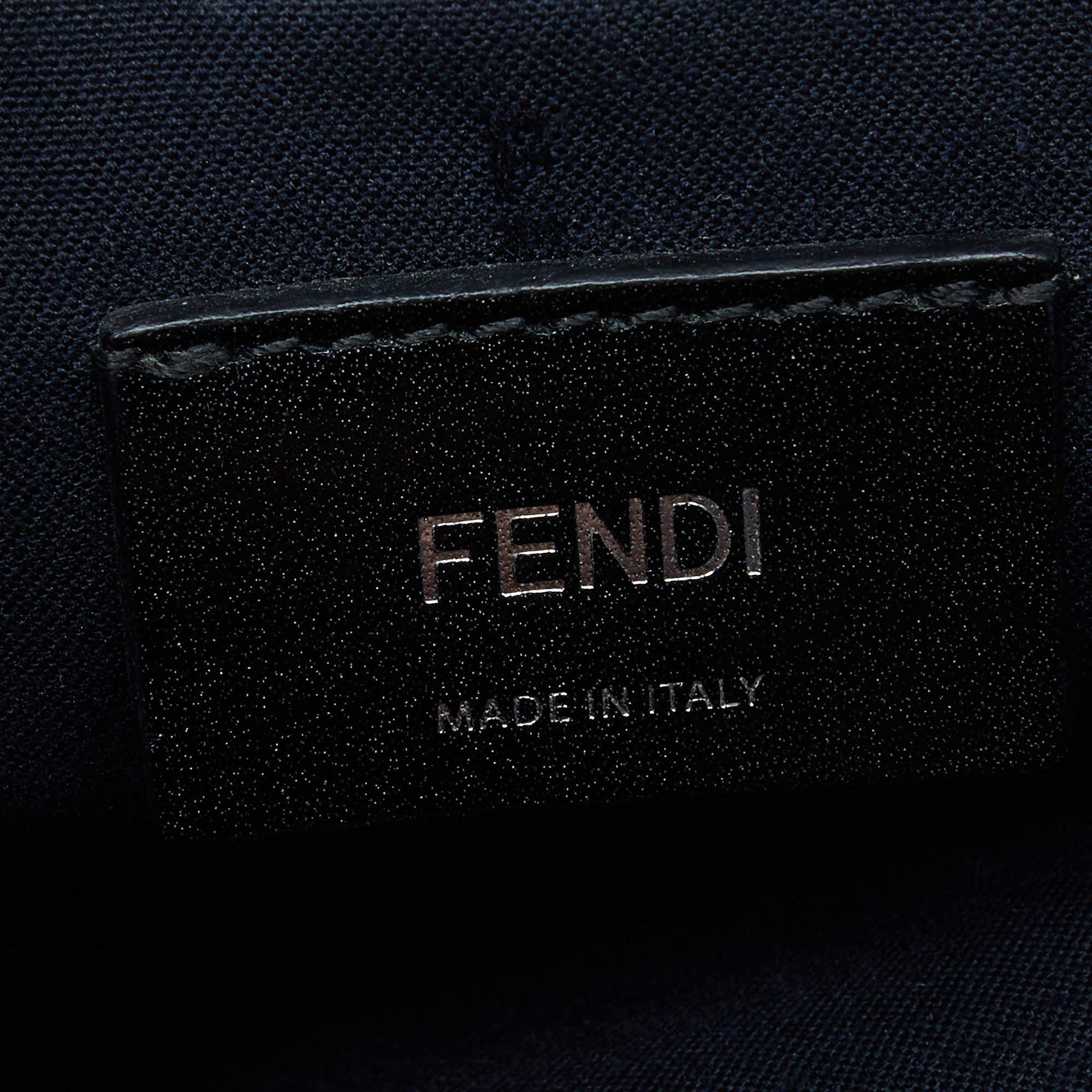 Fendi Navy Blue/Red Leather Petite Sac 2jours Tote 4