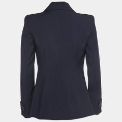 Fendi Navy Blue Wool Single Breasted Blazer S