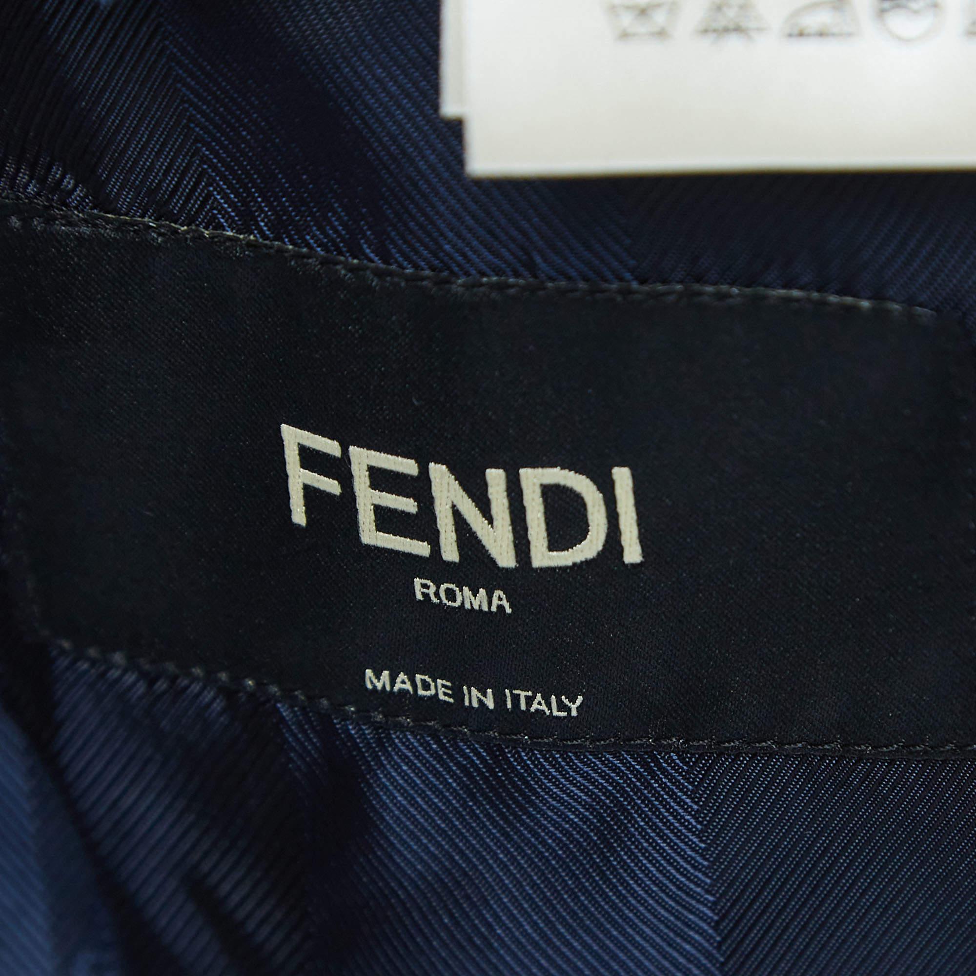 Fendi Navy Blue Wool Suit L In Excellent Condition In Dubai, Al Qouz 2