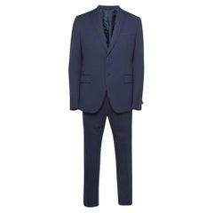 Fendi Navy Blue Wool Suit L