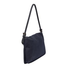 Borsa Fendi Baguette in cotone blu navy