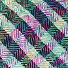 FENDI Navy Light Green Diagonal Stripe Tie