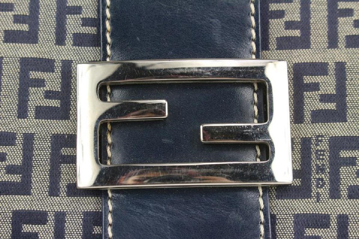 Fendi Navy Monogram FF Mamma Forever Shoulder Bag1014f1 For Sale 4