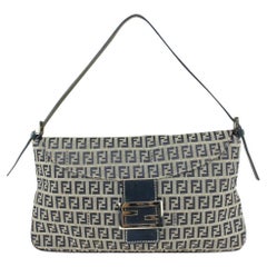 Fendi Navy Monogram FF Mamma Forever Shoulder Bag1014f1