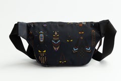 Fendi Navy Nylon Bugs Motif Belt Bag