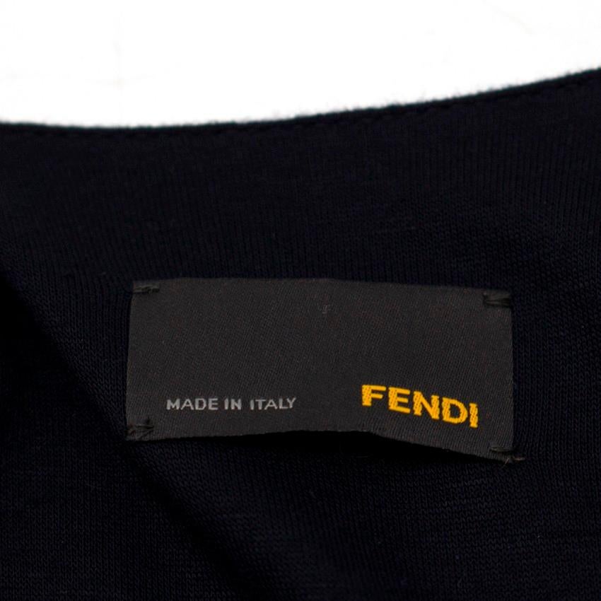 Fendi Navy Rope Tie-waist Silk Dress - Size US 4 For Sale 1