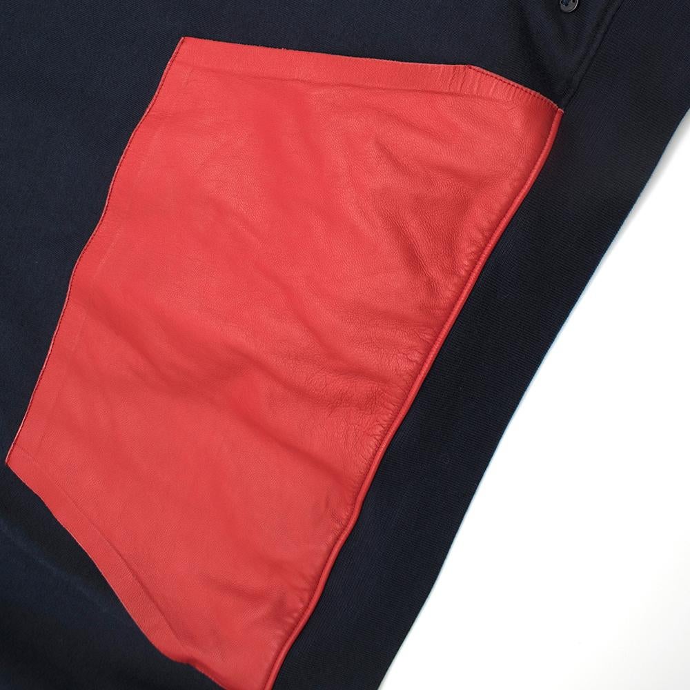 Fendi Navy Sweatshirt with Red Contrast Pocket IT 50 2