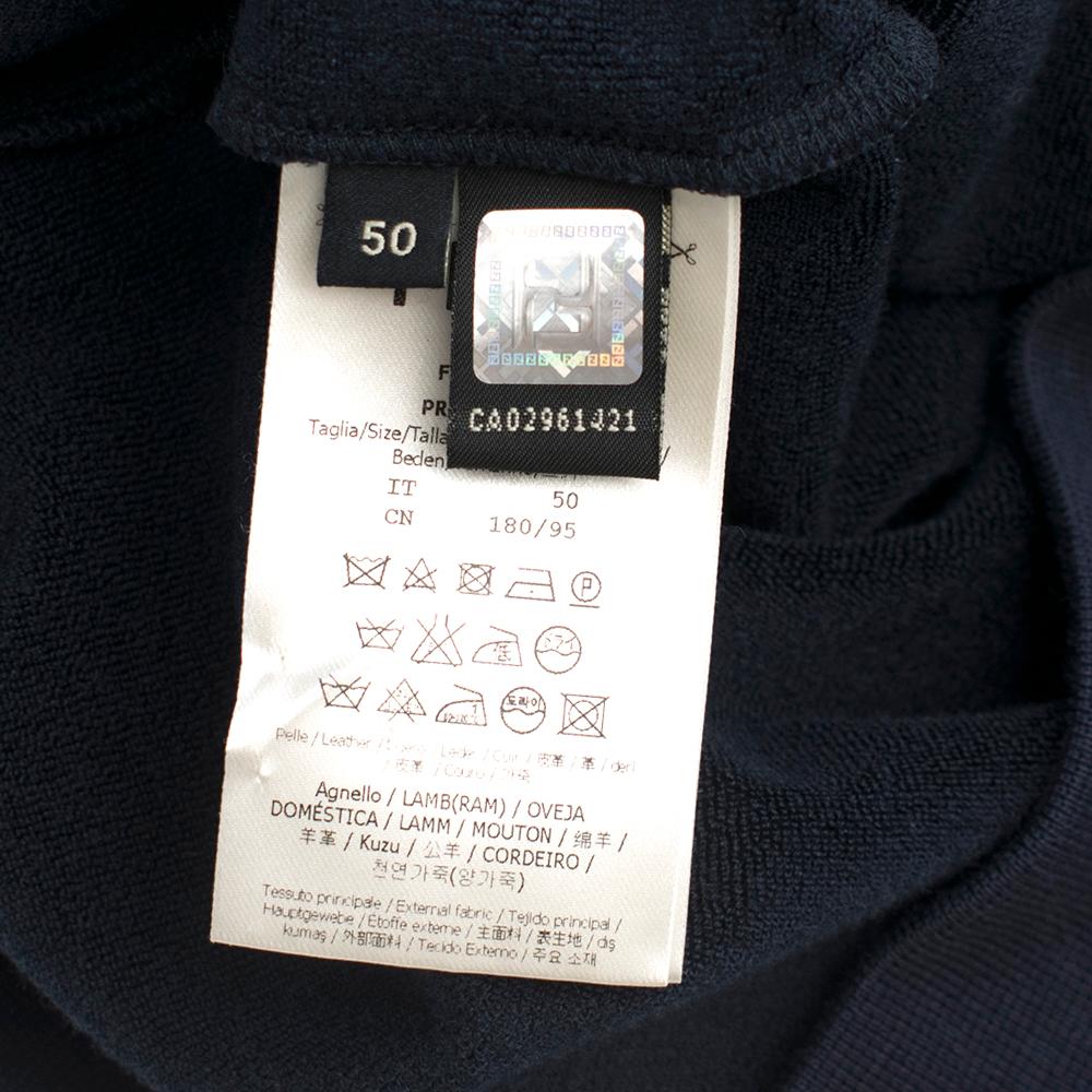 Fendi Navy Sweatshirt with Red Contrast Pocket IT 50 4