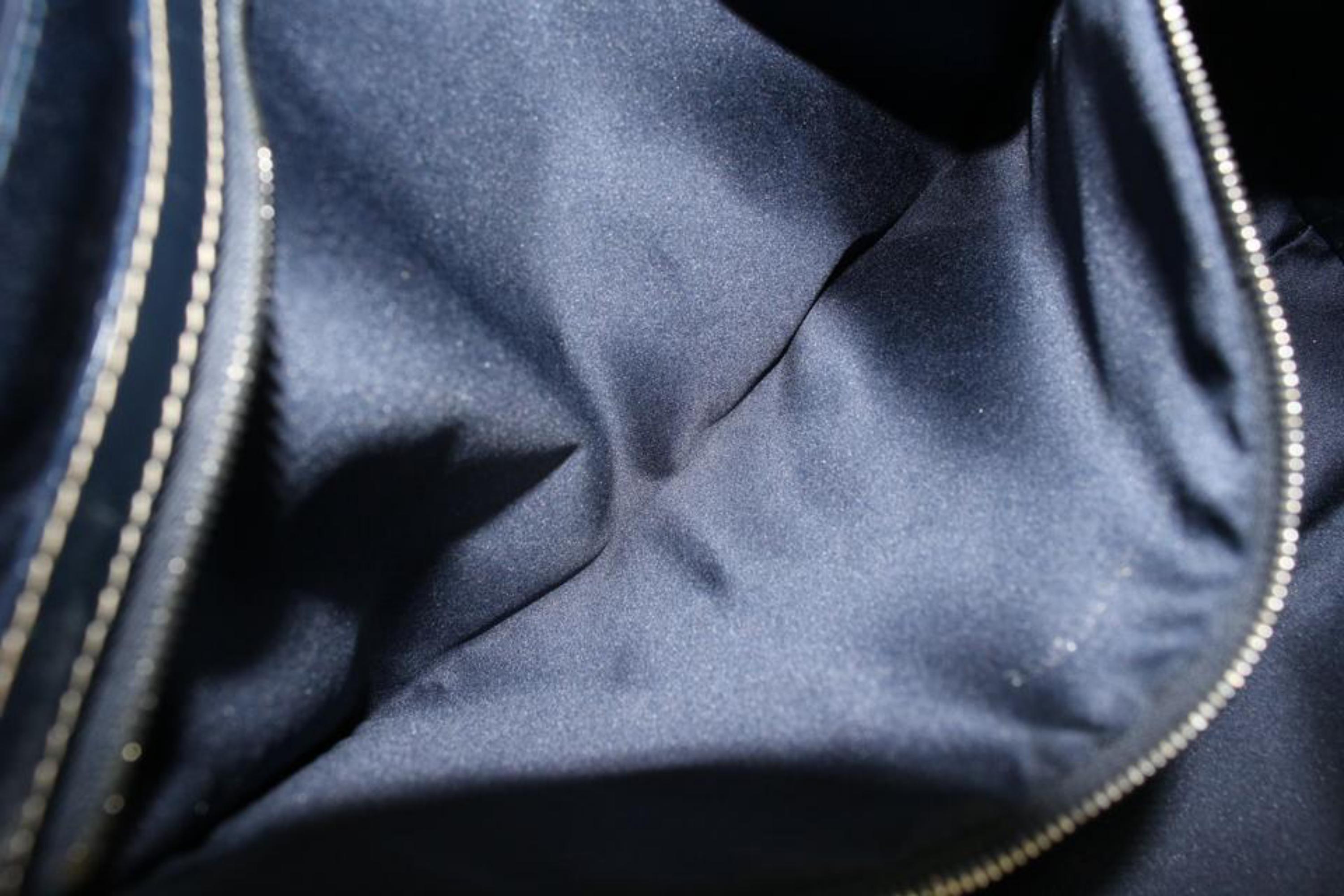 Fendi Navy x Grey Monogram FF Zucca Roll Shopper Tote Bag 60f414s For Sale 7