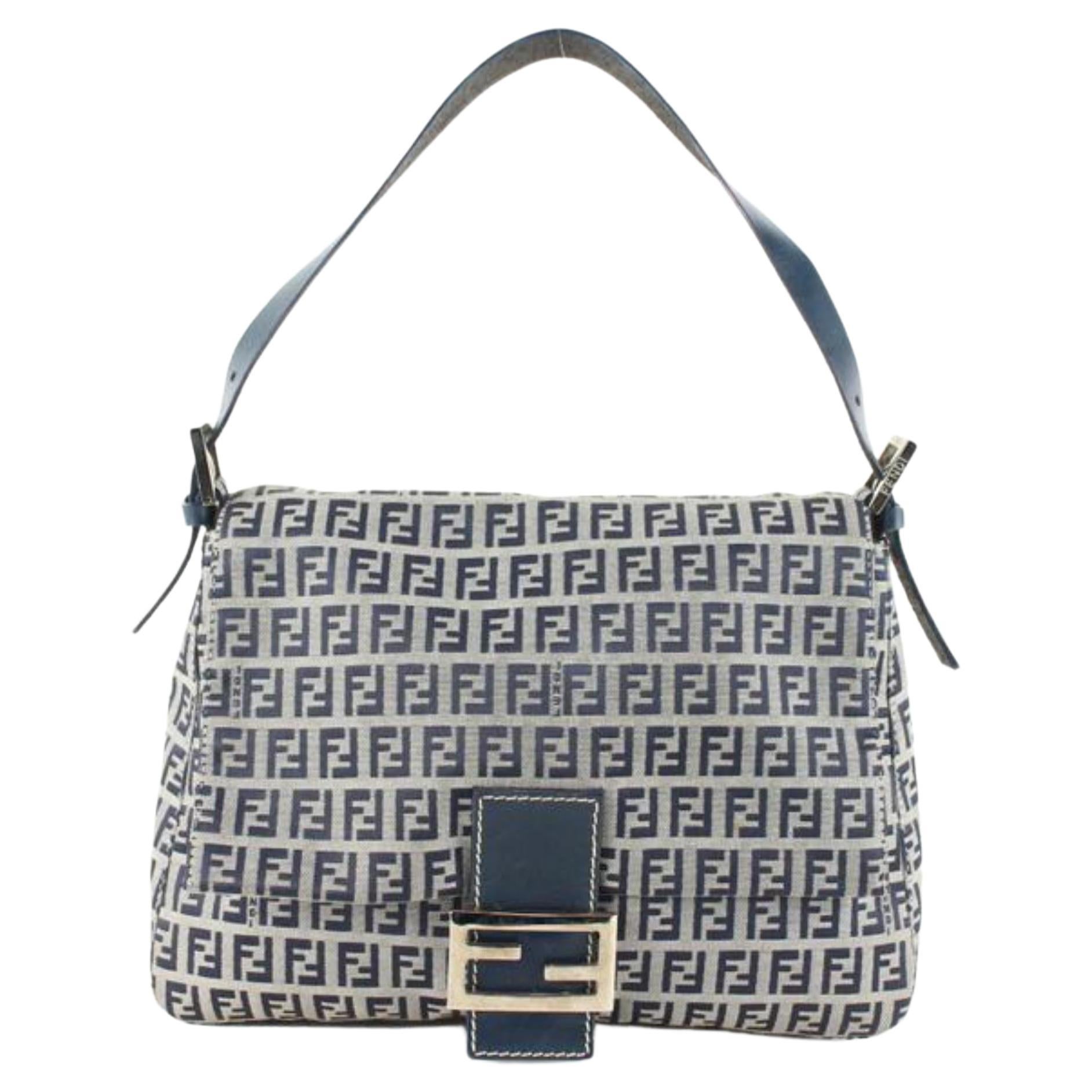 Fendi Navy Zucca Mama Baguette  84f727s