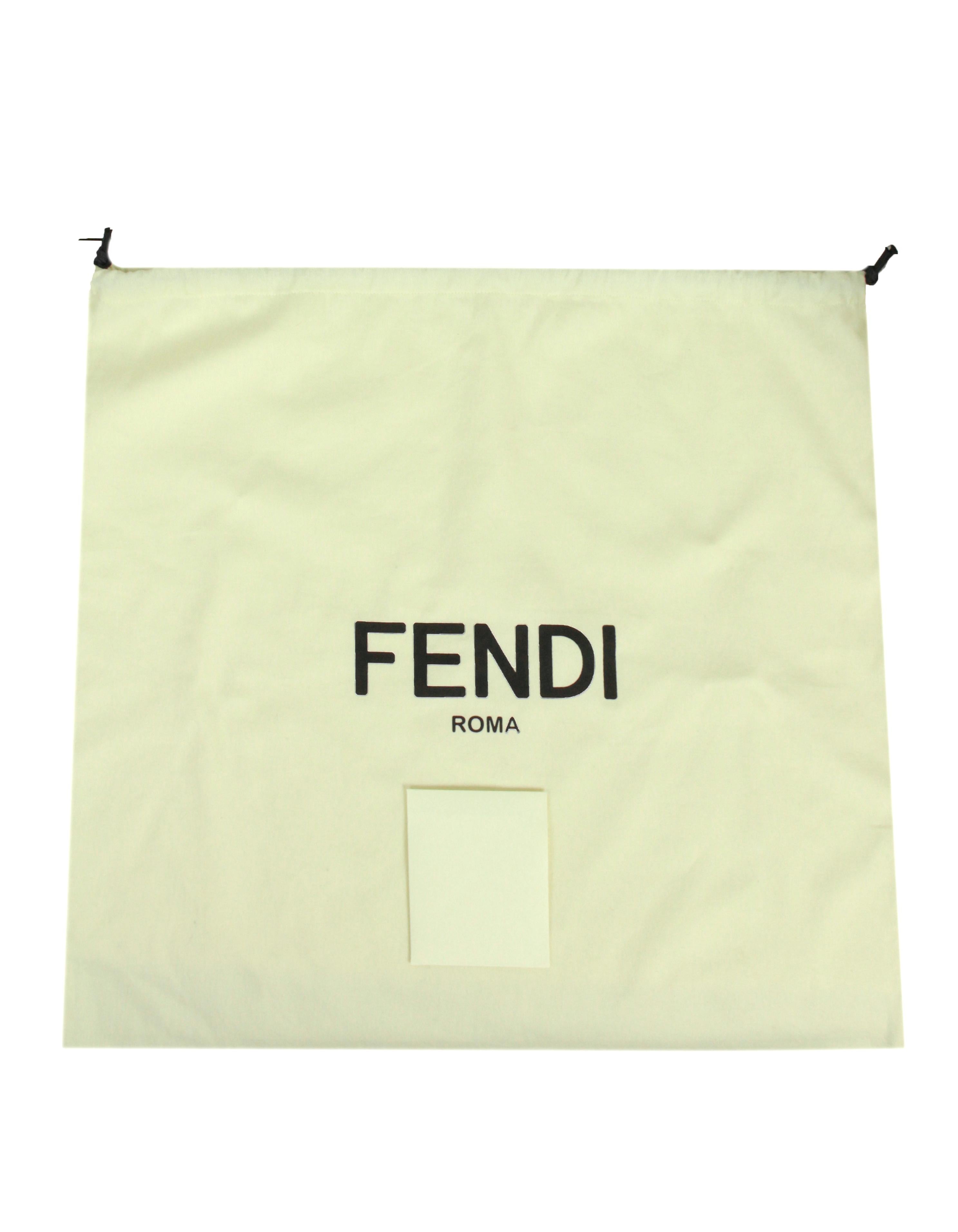 Fendi NEW 2021 Grey Canvas Monogram Peekaboo X-Tote Bag w/ Straps 4