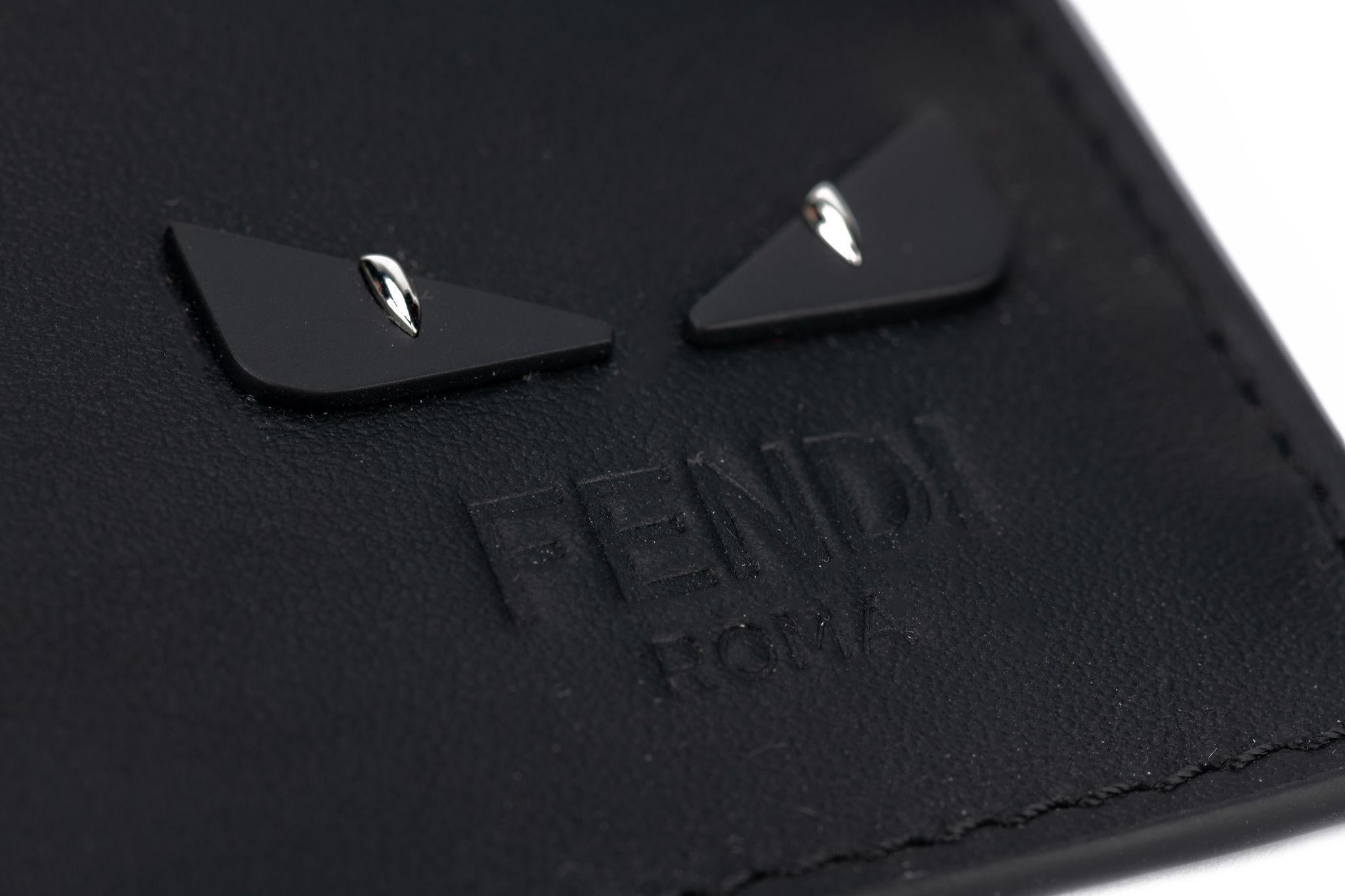 Fendi New Black Matte Monster CC Case For Sale 2
