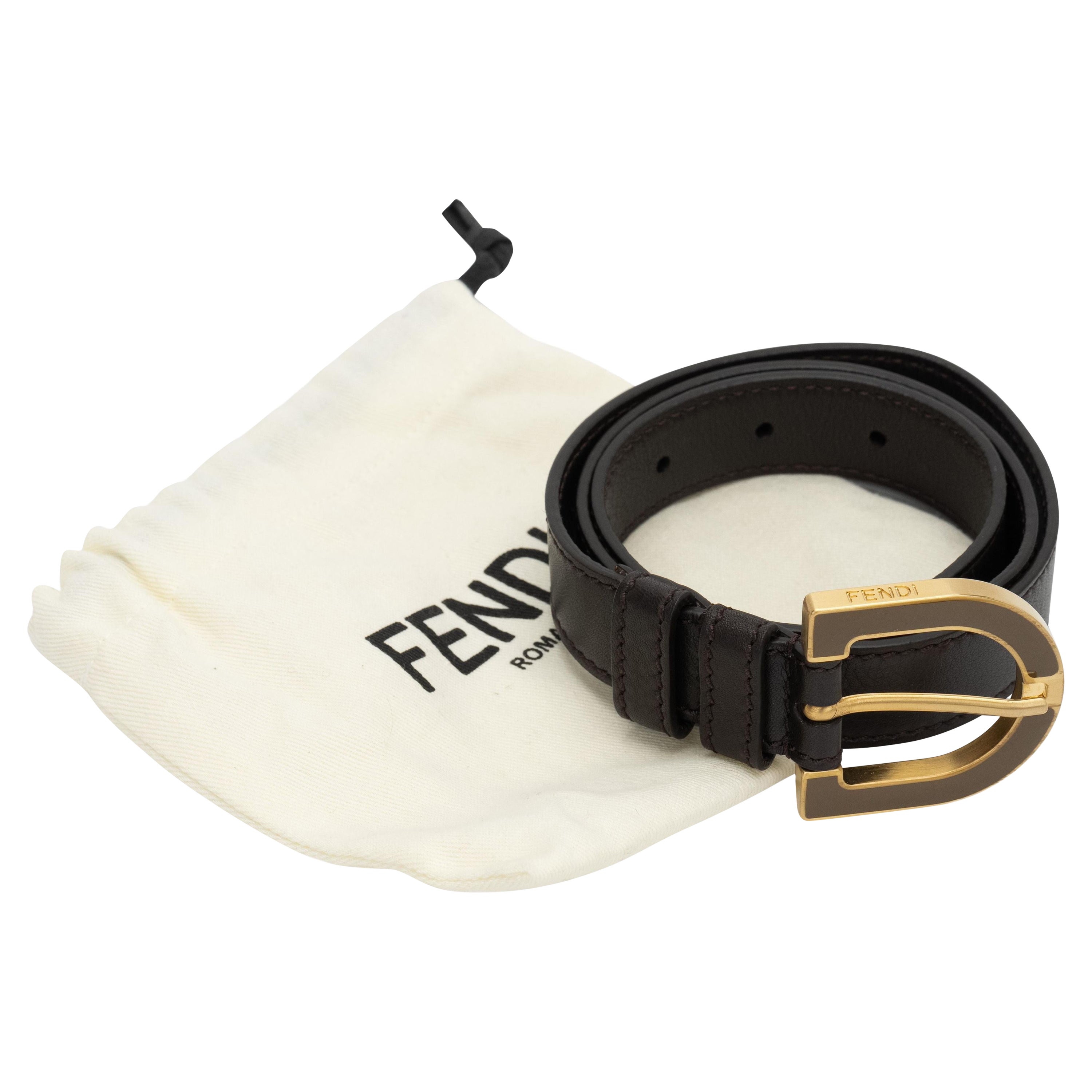 Cintura Fendi New Brown in pelle 83 cm