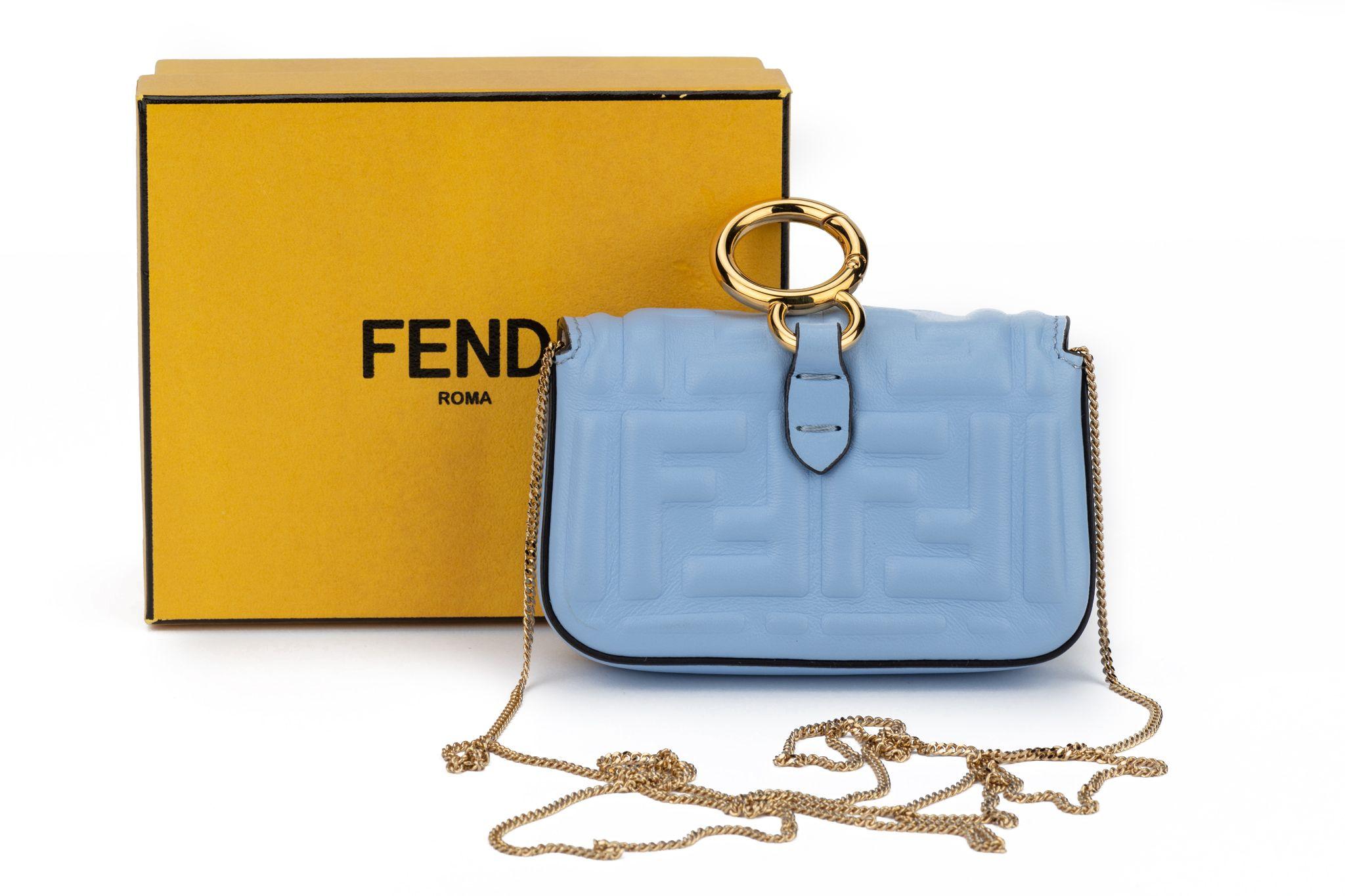 Fendi New Celeste Embossed Nano Baguette 3