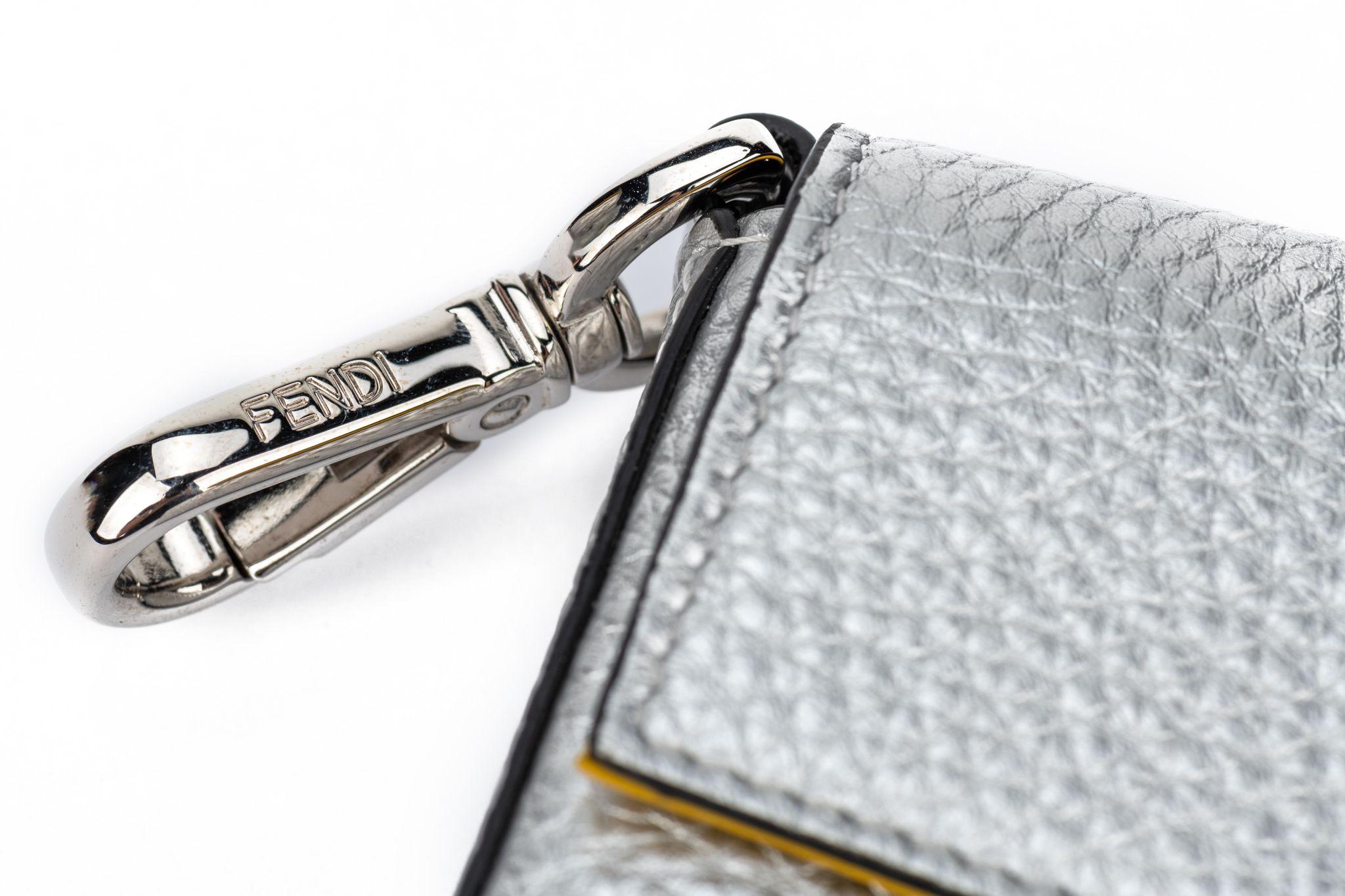 Fendi New in Box Silver Micro Baguette For Sale 3