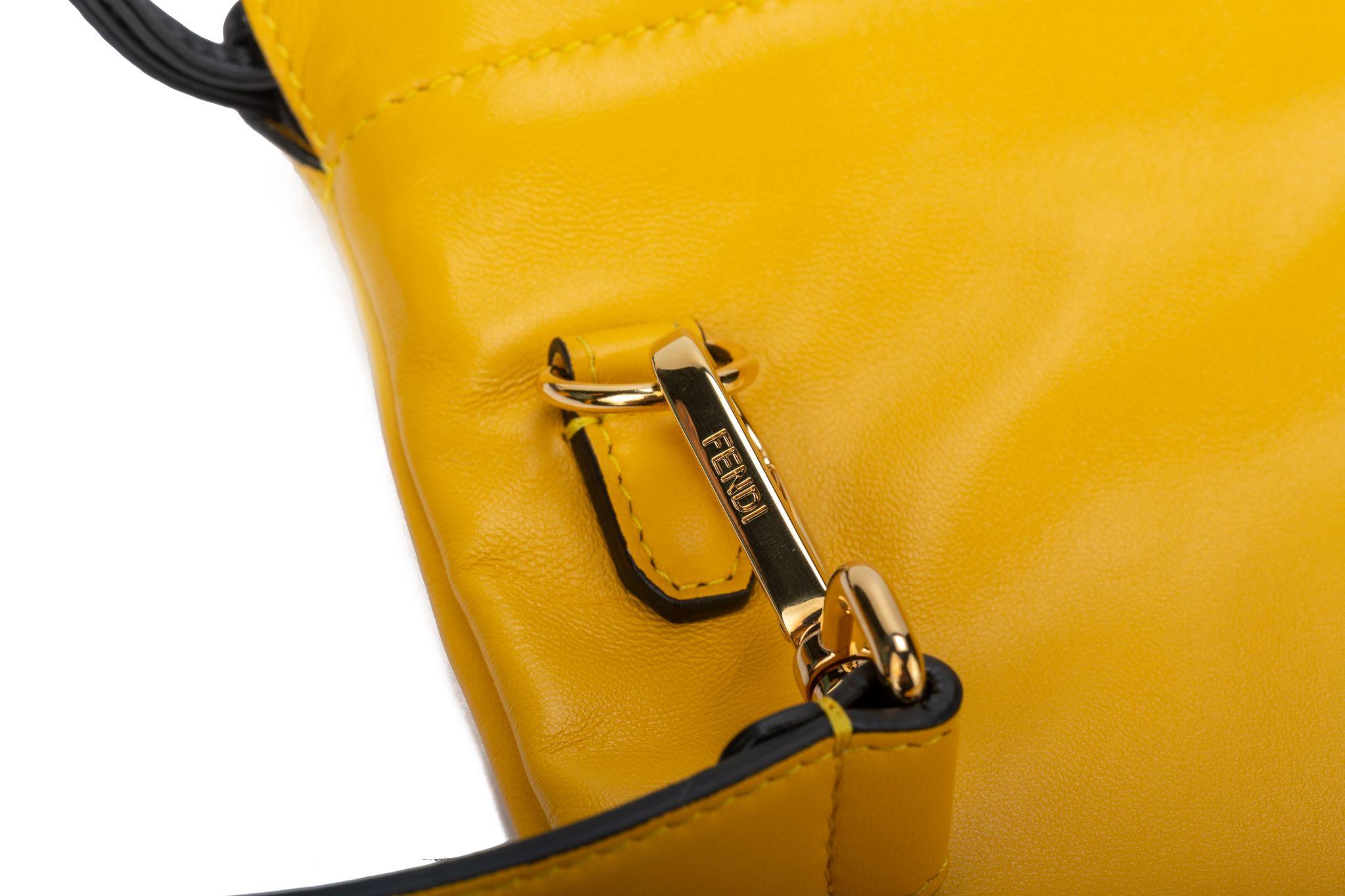 Fendi New Large Yellow Cross Body Bag For Sale 3