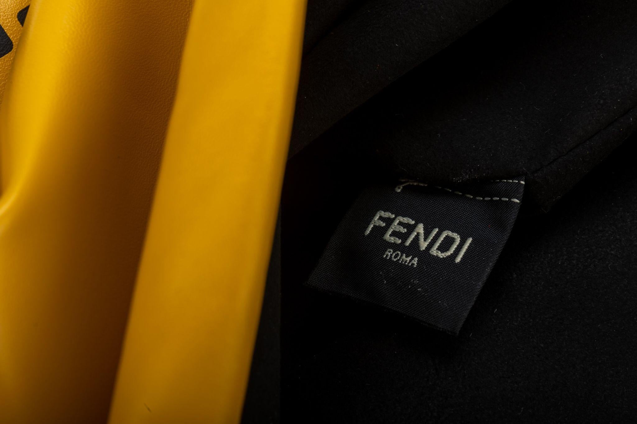 Fendi New Large Yellow Cross Body Bag For Sale 5