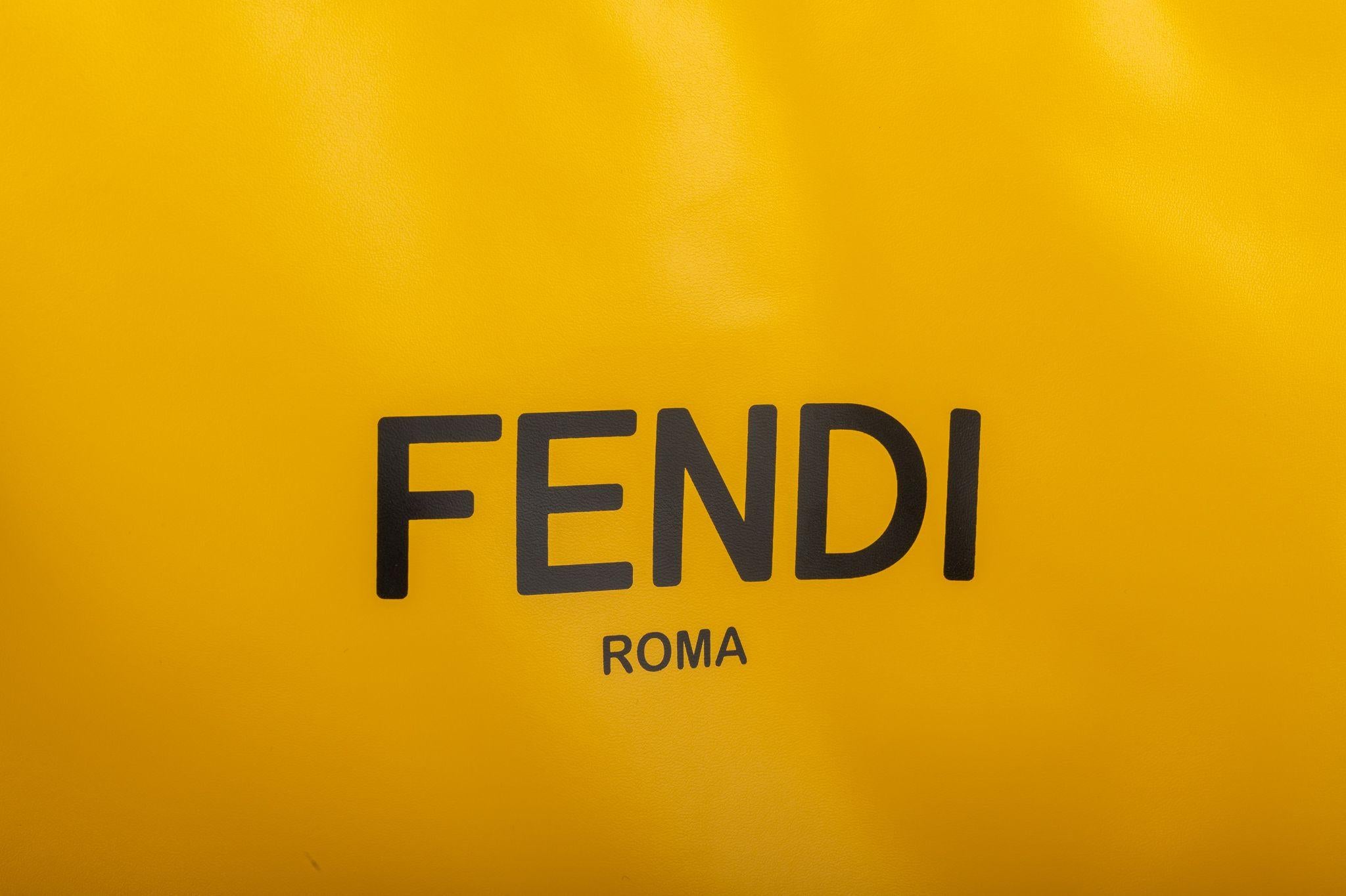 Fendi New Large Yellow Cross Body Bag In New Condition For Sale In West Hollywood, CA