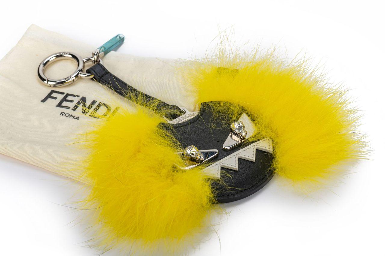 Fendi New Monster Key Ring Yellow For Sale 1