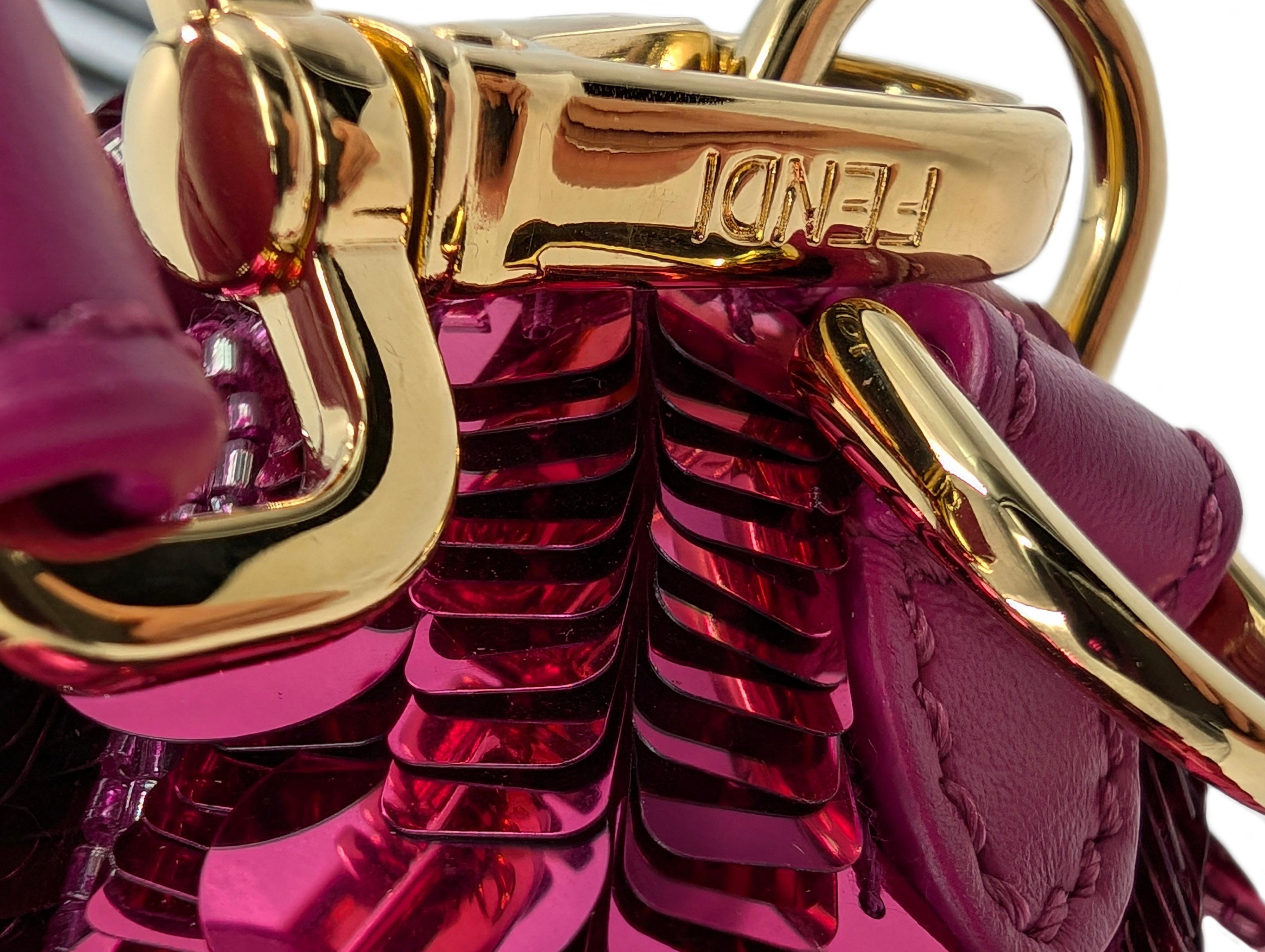 FENDI new pink sequins baguette 2024 For Sale 5