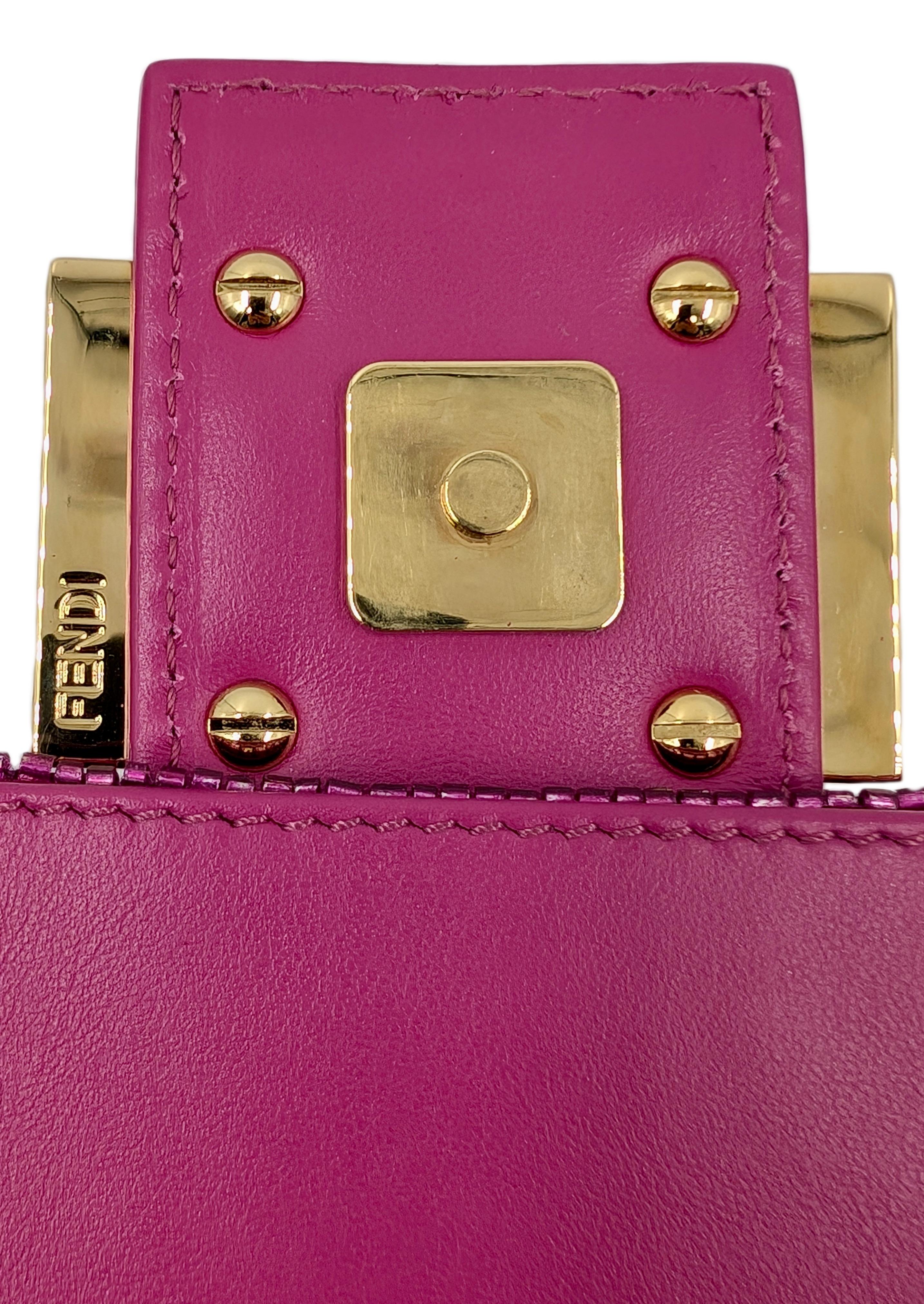 FENDI new pink sequins baguette 2024 For Sale 3