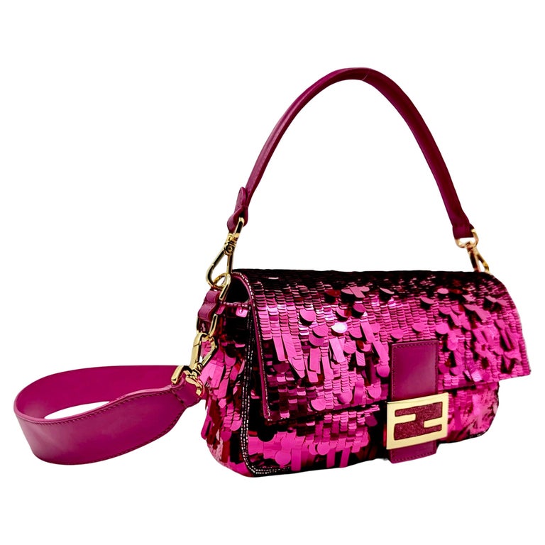 FENDI new pink sequins baguette 2024 For Sale at 1stDibs