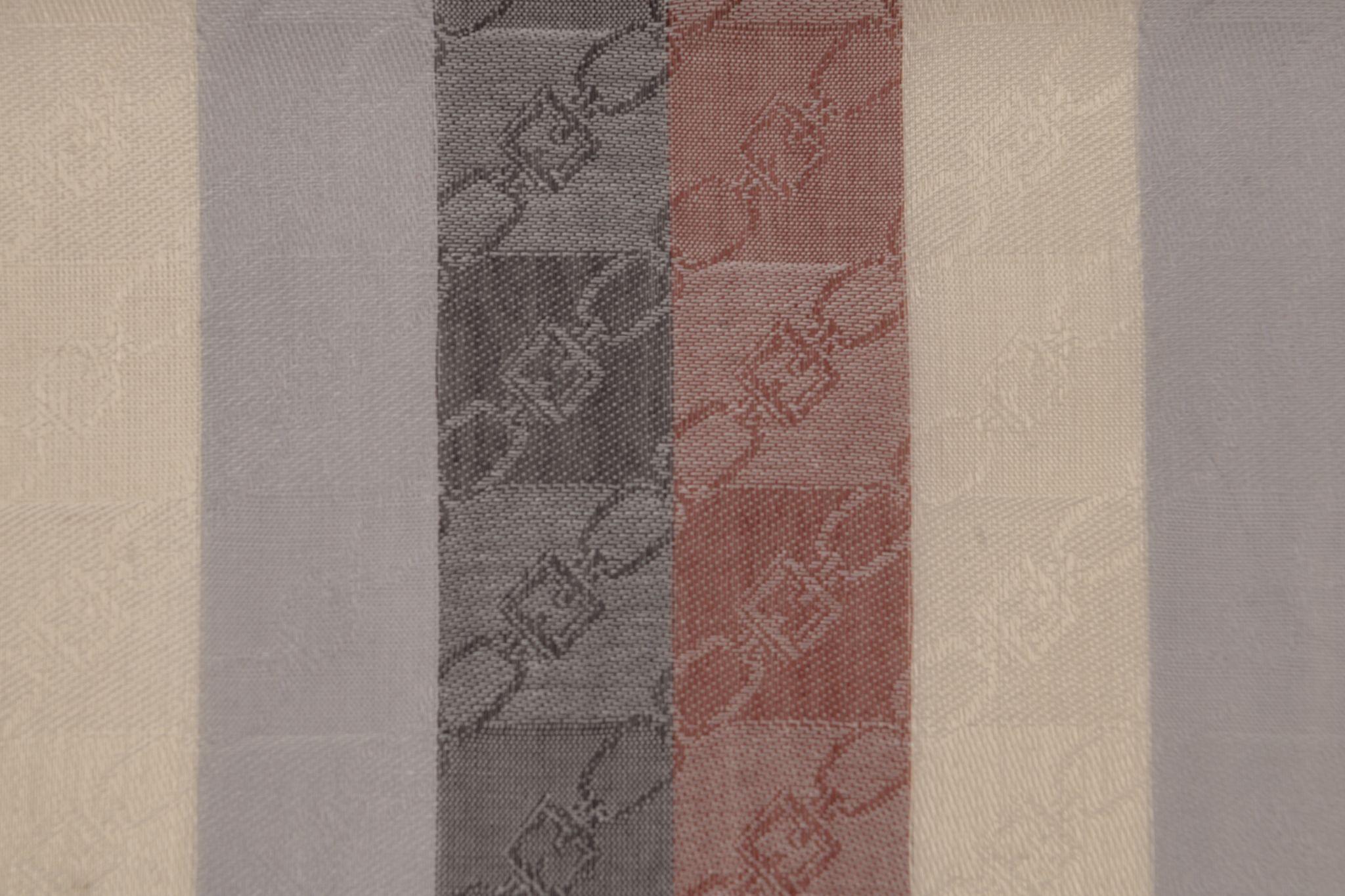 Grigio Fendi New Logo a righe in cotone Gavroche in vendita