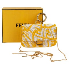Fendi Nuevo Blanco Amarillo  Nano Baguette