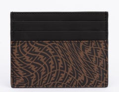 Fendi NIB Black Brown Vertigo Card Case