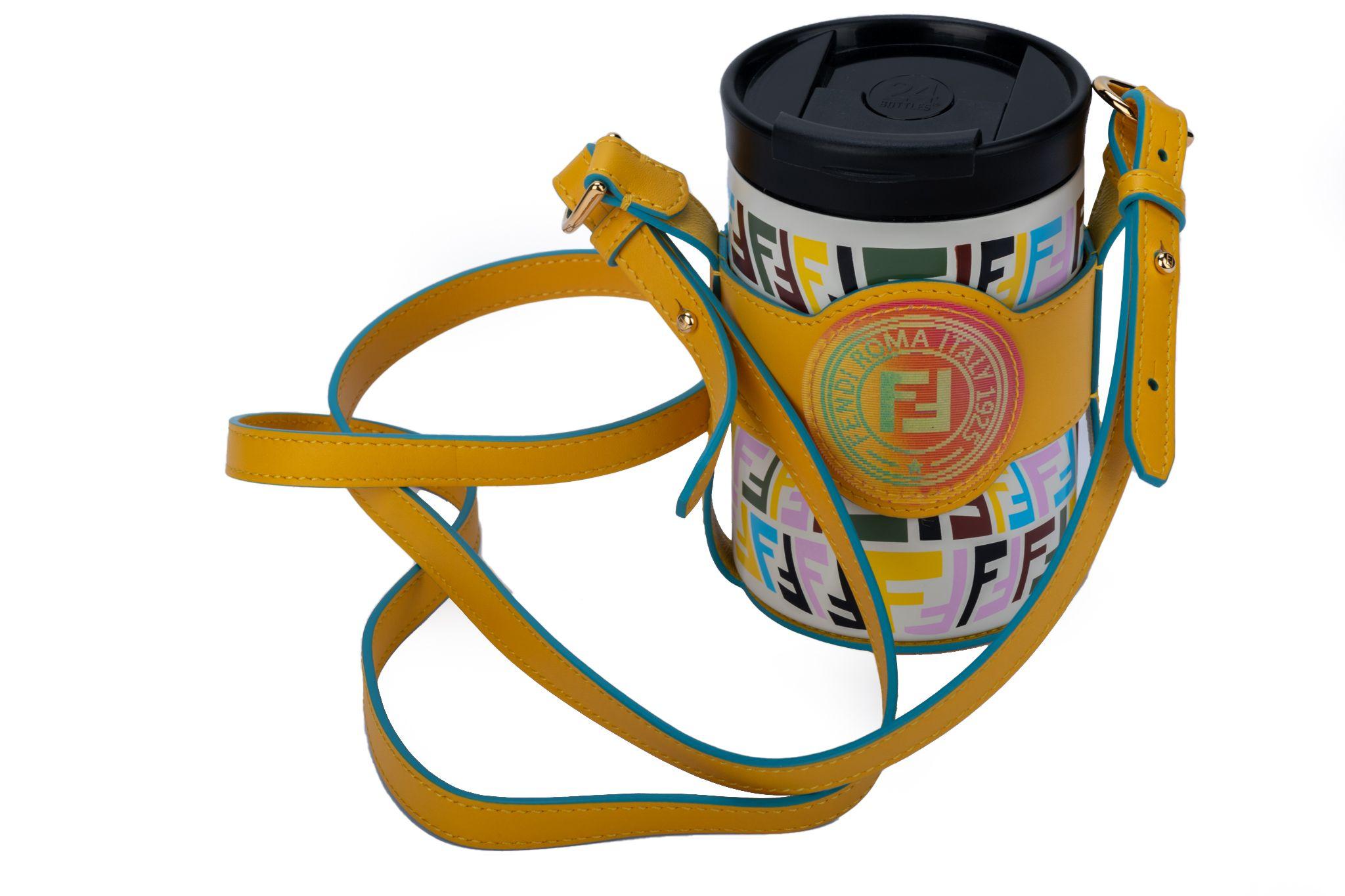 Fendi NIB Coffe Mug W/Crossbody Strap In New Condition In West Hollywood, CA